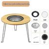 Outdoor Charcoal Grill Fire Pit Table Set