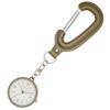 Fieldwork Analog Pocket Watch with Carabiner and Leather Coda Women's Keychain, Khaki, ST303-4