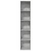 vidaXL Bücherregal Betongrau 40x30x189 cm Holzwerkstoff