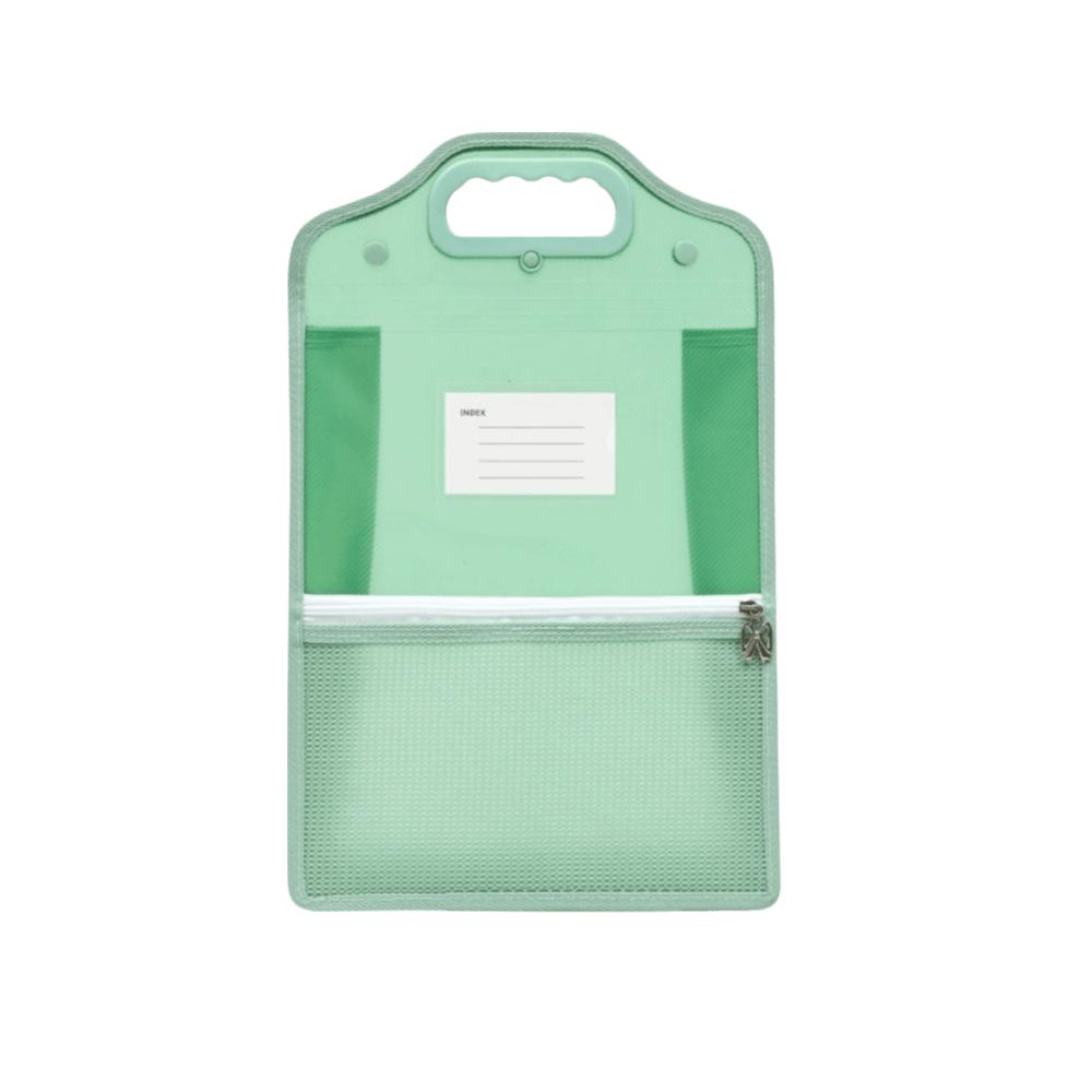 Zipper-Type A4 Document Bag Large Capacity Student Book Bag Homework Bag Test Paper Bag  Office