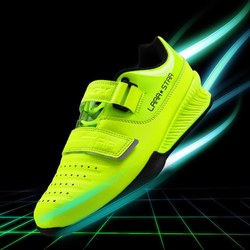 Бренд LARA STAR Липучка Петля Профессиональные Мужские Обувь для Пауэрлифтинга Нескользящие Приседания для Мужчин Женщин Зал Бодибилдинг Поднятие Тяжестей Кроссовки