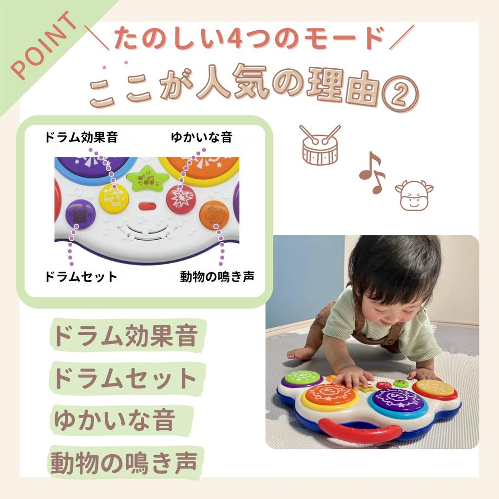 Игрушка Королевский Бьющийся Детский Барабан Игрушка Развивающая Длительная Игра Игрушка для Младенцев и Детей Звук Портативная Музыка Мелодия Функция (Образовательный / Чувствительный)