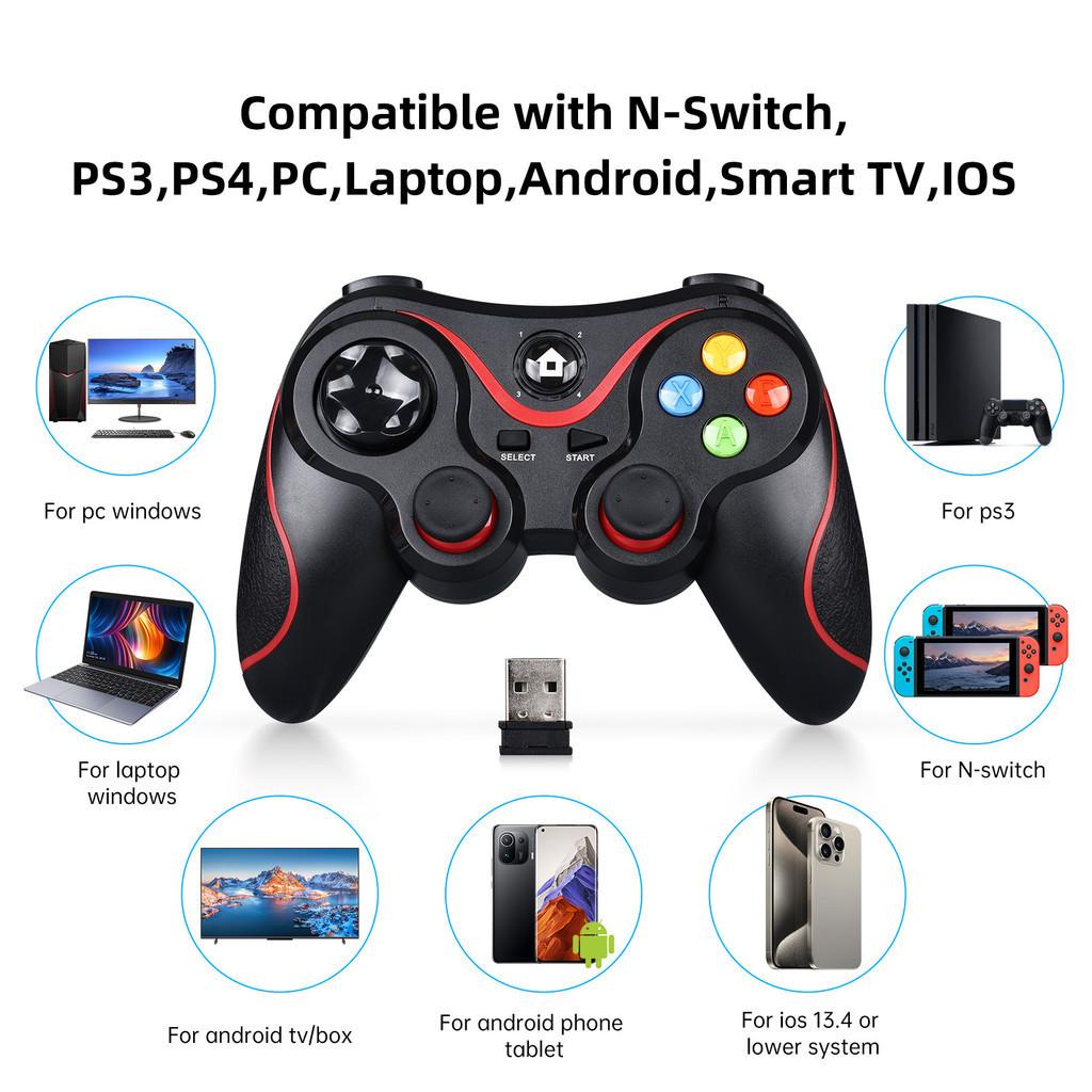 TECTINTER V8 Bluetooth Controller 2.4G Wireless Controller For PS3/PS4 Gamepad Console For Switch Accessories For TV/Android/IOS/PC Joystick