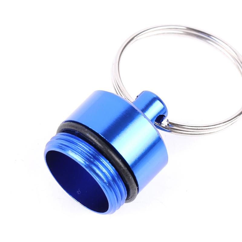 Mini Portable Aluminum Alloy Pill Bottle Cartridge Keychain Outdoor Waterproof Sealed Pill Box