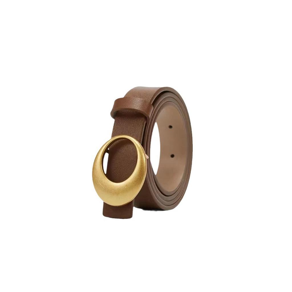 Women'S Thin Belt Fashion Versatile New Belt Dress Decorative Skirt Smooth Buckle Women'S Belt