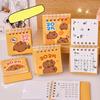 Kawaii Mini Small Desk Calendar July 2024 To December 2025 Pocket Portable Carton Calendar Punch Plan Officce Desktop Decoration