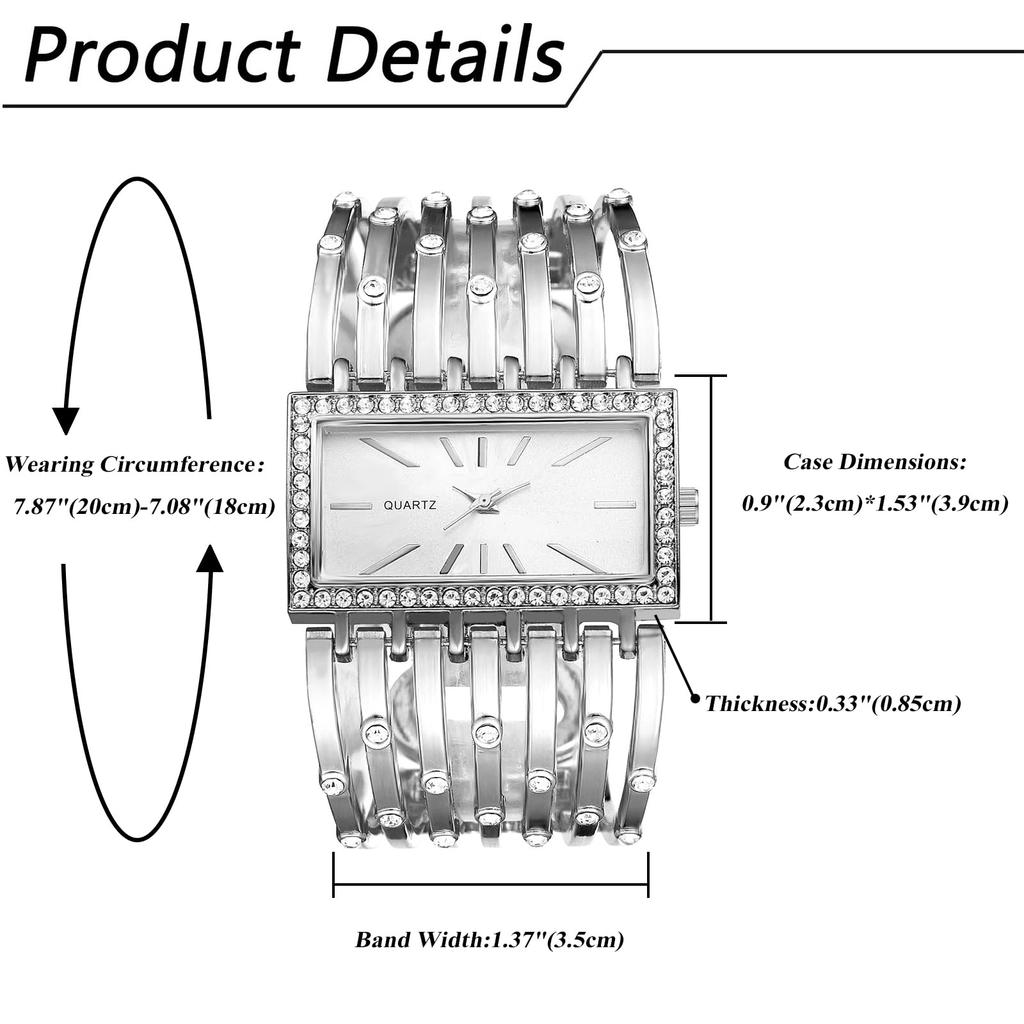 Часы сверкающий браслет бриллиант аналоговый водонепроницаемый квадратный античный серебряный повседневный деловой модный часы аксессуары день рождения годовщина день Рождество