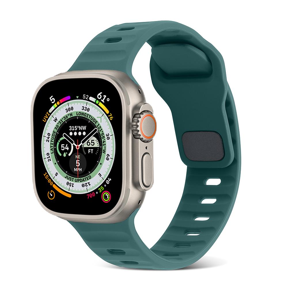 Силиконовый ремешок для Apple Watch Ultra 3/2/1 49мм 11/10 46мм 42мм Спортивный браслет iWatch series 9 8 7 6 5 SE 3 45мм 41мм 44мм 40мм