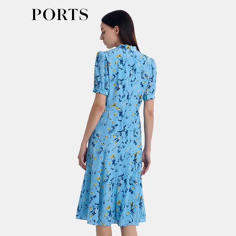 PORTS Women's Printed Silk Mid-length Dress