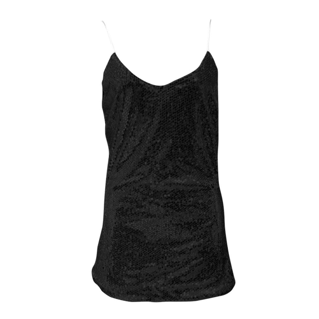 Women's Fashion Dress Sleeveless Sexy Skirt Sequin V-neck Skirt