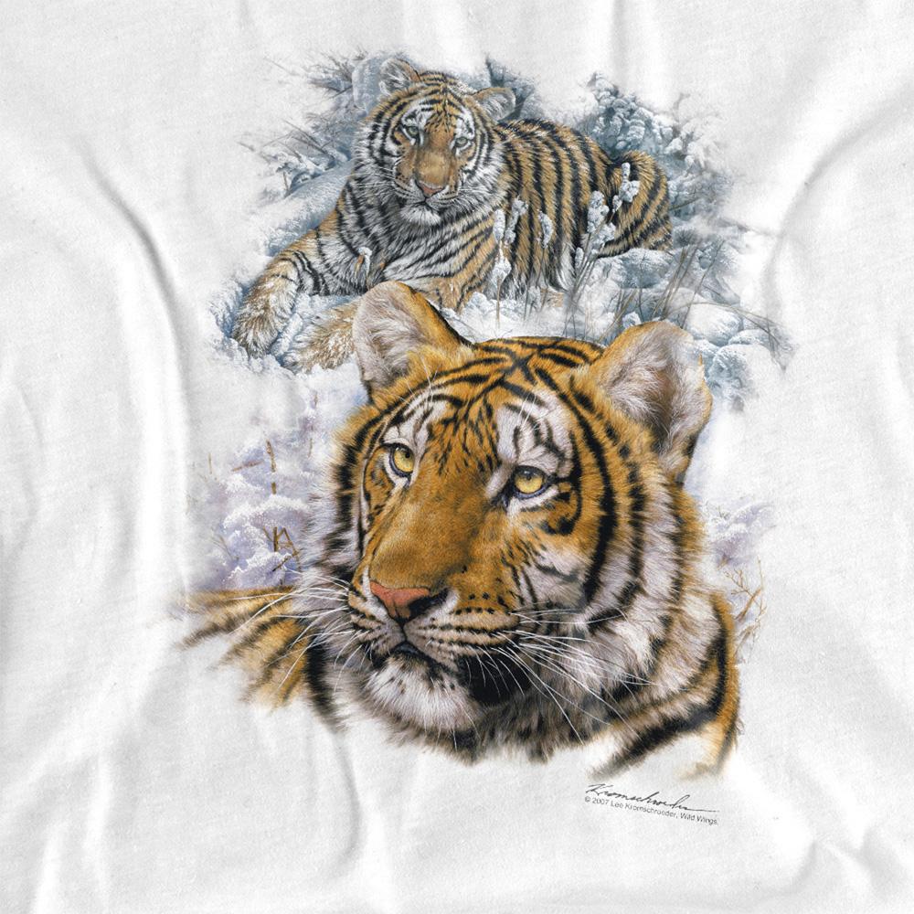 Wild Wings Унисекс Взрослая Футболка Дикая Природа Тигры