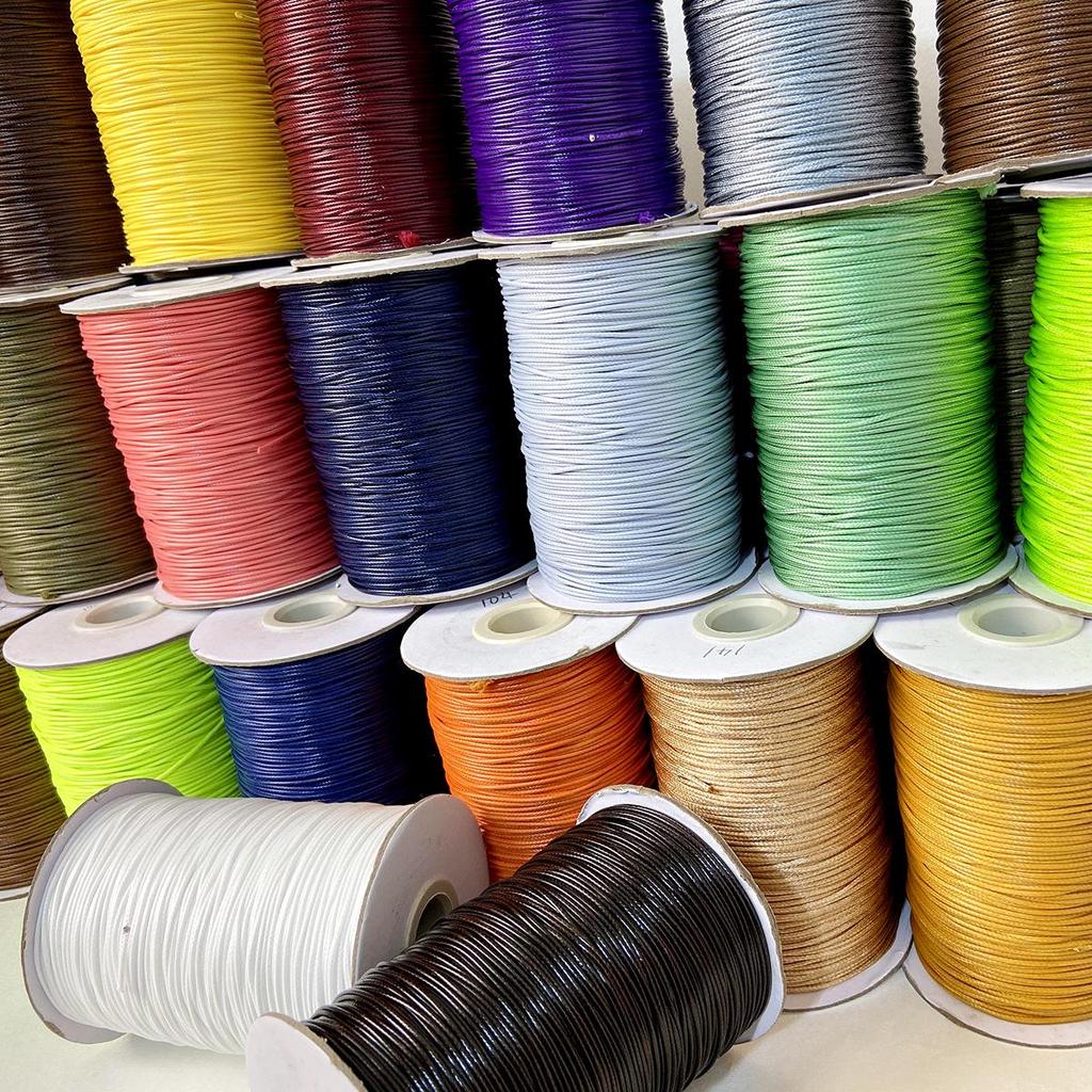 Корейская вощеная веревка 1 мм: Ювелирные изделия и подвеска Ожерелье/Плетеный браслет с ПУ кожей