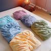 Pure Color Milk Velvet Winter Bedspread - Plush, Thick, Single Bed Sheet