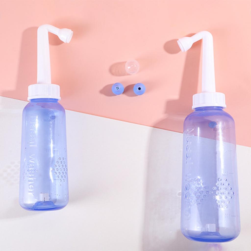 300ml Neti Pot Sinus Rinse Bottle Kit with 40 Salt Packets Nose Wash Cleaner Pressure Irrigation Neti Pot for Kids Adults