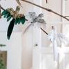 2pcs Realistic Feather Birds Ornaments Glitter Bird Clips Decorations Home Holiday Decor