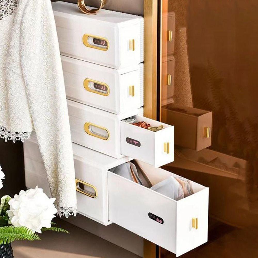 Wall Mounted Panties Socks Box Pull-out Drawer Organizer Durable Underwear Storage Box Ties