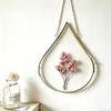Drop-Shaped Dried Flower Photo Frame - Preserved Floral Decor for Home, Living Room, Weddings, and Parties