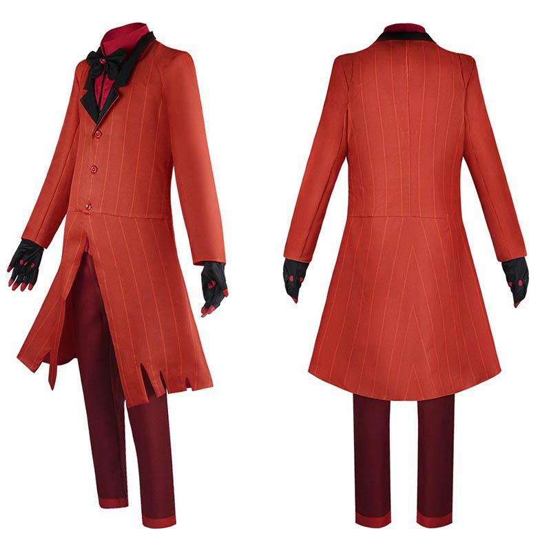 Alastor Cosplay Costume Hazbin Uniform with Tie Gloves Radio Demon Halloween Costume Anime Hazbin Alastor Outfits