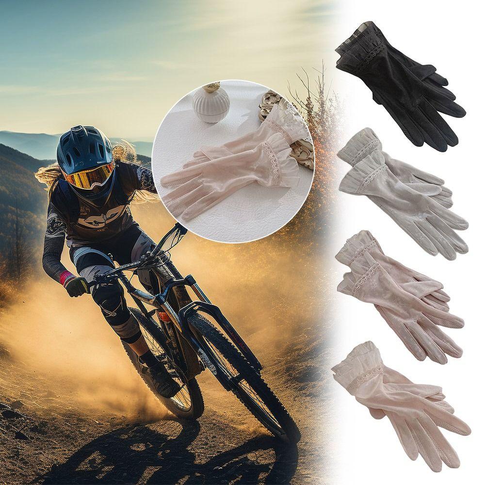 Breathable Touch Screen Gloves Sunscreen Lace Thin Mittens Cycling Driving  Riding Glove  Summer