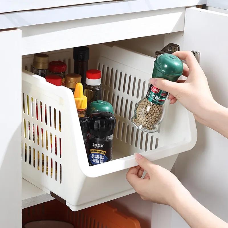 Кухонная многоуровневая стойка для хранения овощей и фруктов, многофункциональная, суперпозиционная, передвижная корзина для хранения бытового мусора