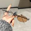 New Trendy Ladies Pochromic Myopia Glasses Luxury Diamond Oval Frame Near Sight Eyeglasses Finished Minus Sunglasses Diopter