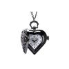 Heart Chain Chain Watch Necklace Black