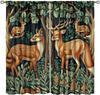 Блэкаут шторы Уильяма Морриса, Ретро Лес Олень Животное Рустик Фермерский дом Оконные шторы, для Спальни Гостиной 42" Ш X 45" Д