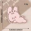 Embroidery Label Clothing Accessories Cute Cartoon Animal Fleece Rabbit Self-adhesive Patch Cloth Sticker