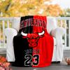 1pc Chicago Bulls Theme Blanket - Digital Print, Polyester, Cozy for All Seasons, Perfect for Outdoor, and Travel