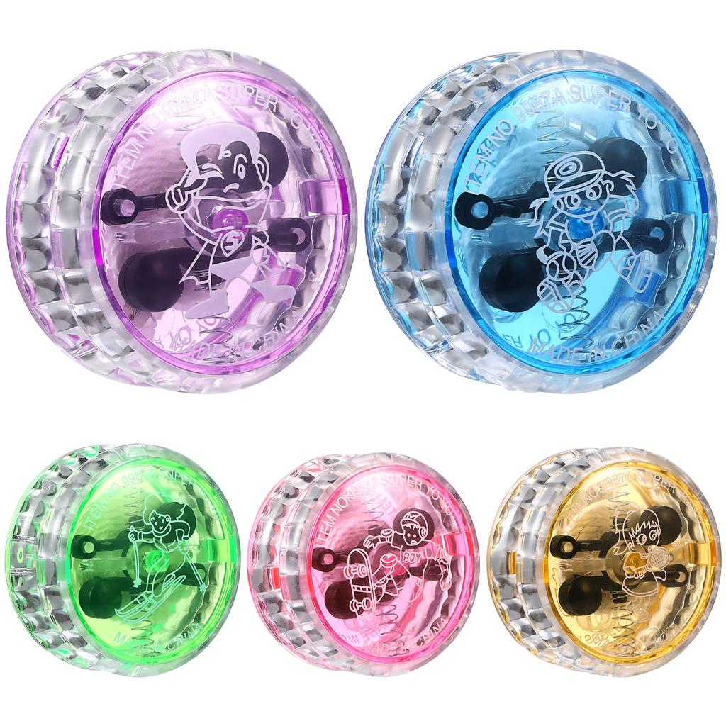 3Pcs Luminous Yo-yo Ball Pull Line Yoyo Ball for Kids Light Up the Fun Brighten Up Child's Playtime Children's Toys Random Color