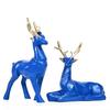 Gift Items for Women, Blue Deer Resin Showpieces Set of 2 – Exquisite Hiran Statues for Home, Office, Ideal for House Warming
