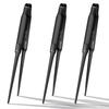Ziyue Tongs Yakiniku Stainless Steel Freestanding Camping Barbecue Chopsticks Special Pasta Yakiniku Tongs Set of Non-Slip (Tip, 3-Black-24cm)