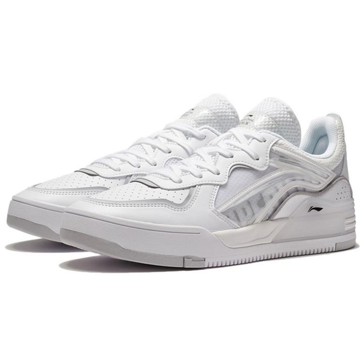Li Ning Wave V1 Легкие Дышащие Низкие Кеды для Скейтборда Мужские Белые AGCS029-3