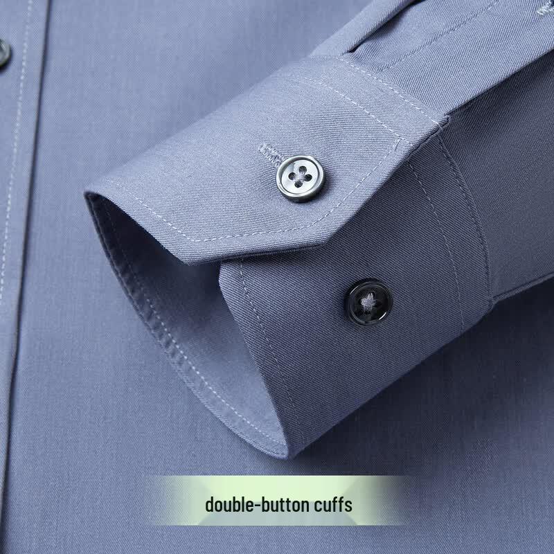 Мужская рубашка Futeng с длинным рукавом, смесовая с бамбуком, в стиле business casual