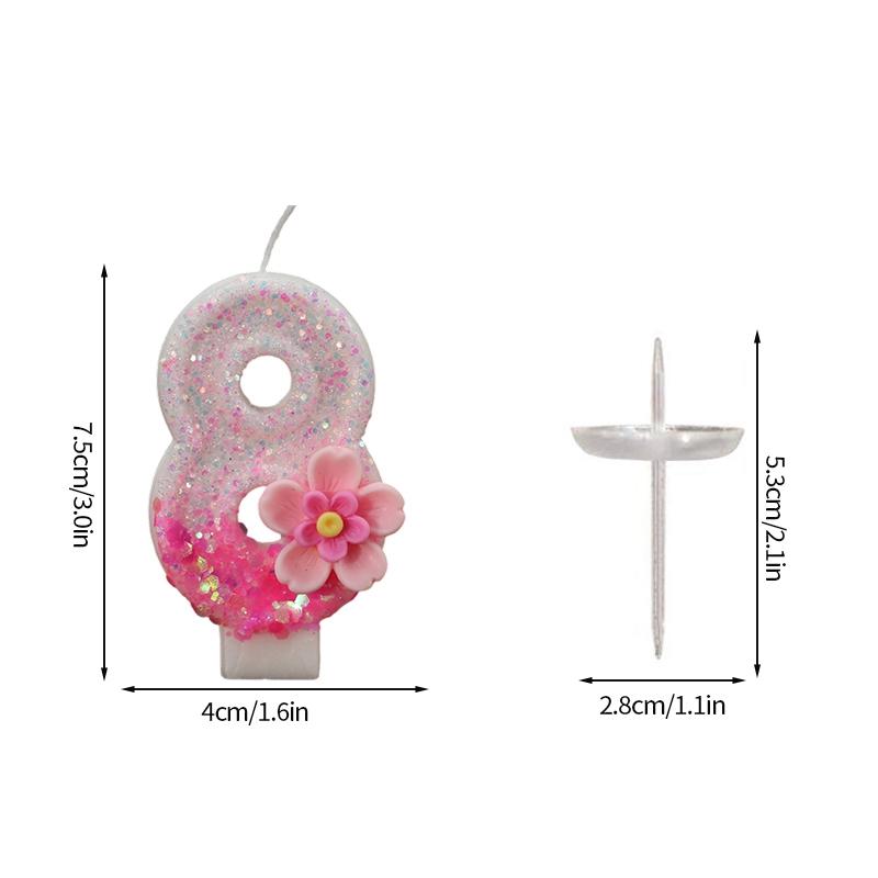 Креативные свечи на день рождения Свеча-бант Принадлежности для дня рождения Свечи для торта Украшение Цифровые 0-9 Вечеринка для будущей мамы Юбилей Декор для торта