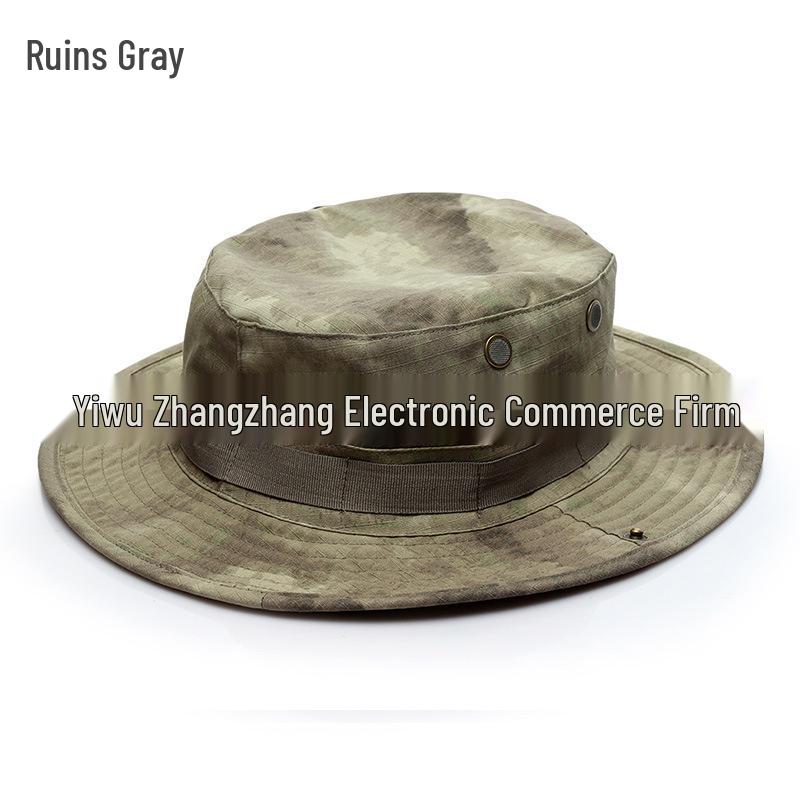 Военная панама с камуфляжным принтом и рисунком питона