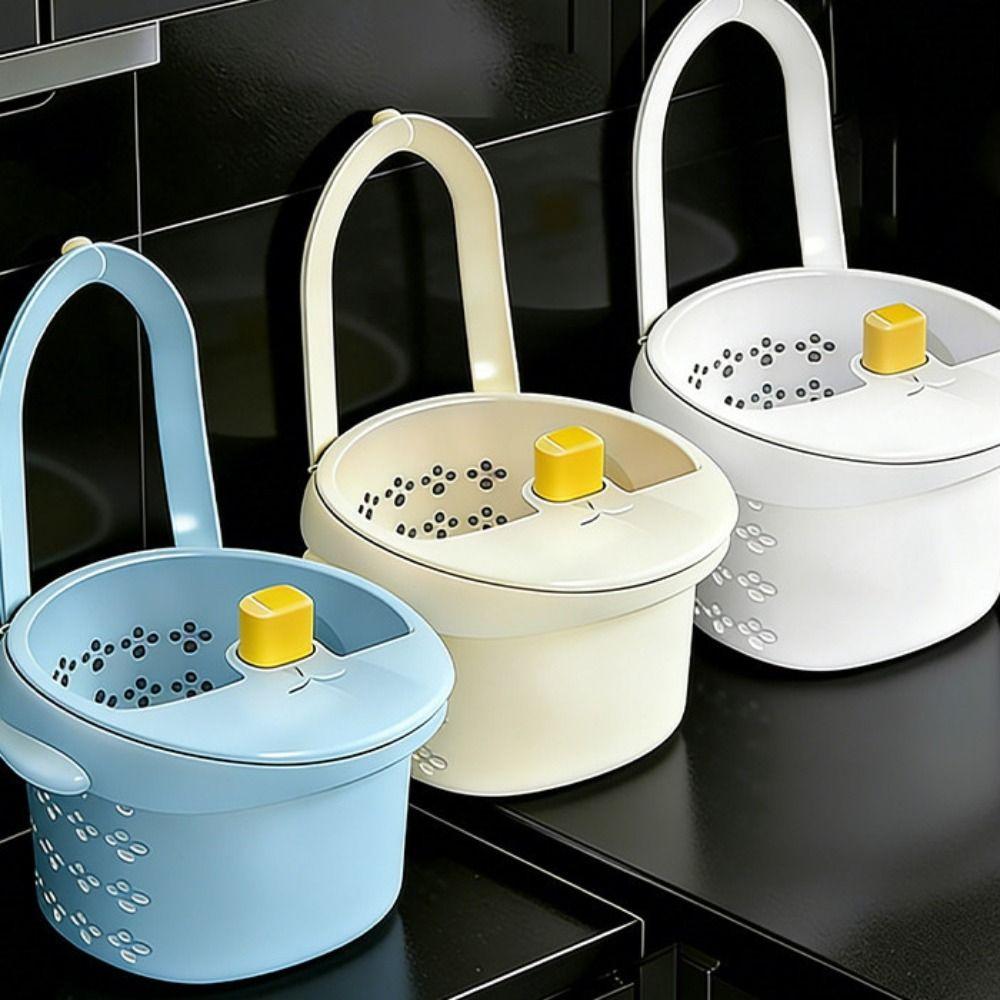 Punch-free Sink Hanging Strainer Basket Detachable Food Residue Separator Vegetable Washing