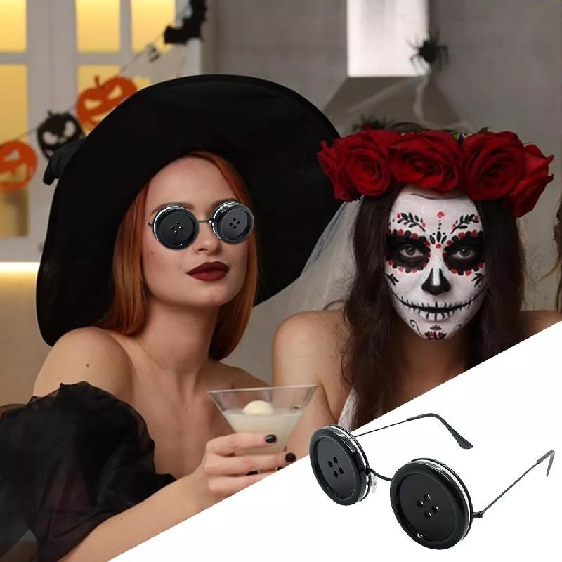 Secret The Coraline Door Cos Button Glasses Halloween Party Dress Accessory Up