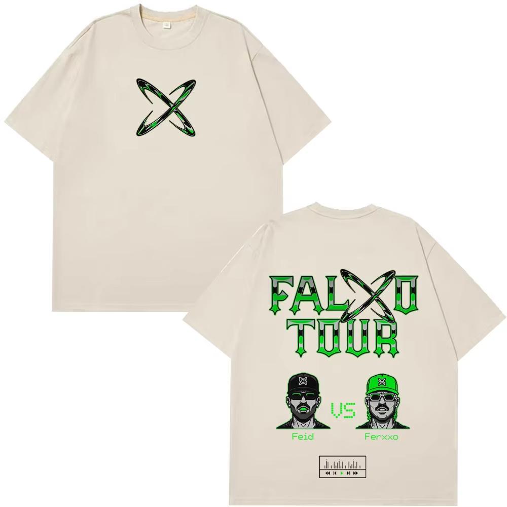 Rapper Feid Ferxxo Tour 2026 Print Tshirts Unisex Women Fashion HipHop Tshirt Summer Casual Cotton Oversized Tshirts Streetwear