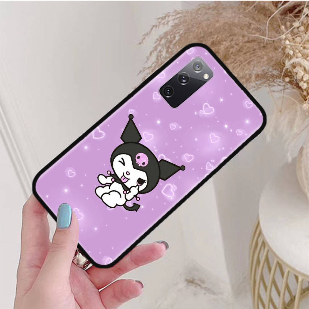 Черный чехол для Xiaomi Poco X6 X4 M5 M6 F5 F6 C65 C55 C50 C51 C40 Pro Redmi 14C A3X 13C 12C 11T 10A 9C Note 7 6 8A Plus L-16 Cute Kuromi