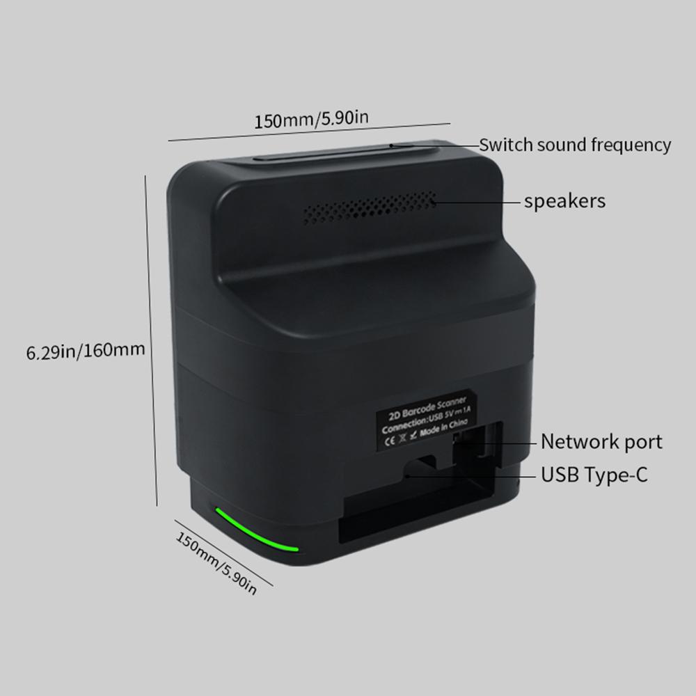 1D 2D Настольный сканер штрих-кода Считыватель QR-кода Всенаправленный интеллектуальный датчик сканирования Проводной USB