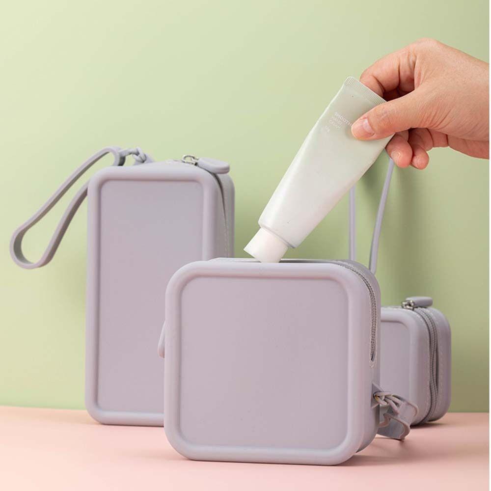 Силиконовая косметичка цвета Моранди, кошелек для монет, сумка для мелочей, многофункциональная сумка для хранения, женская