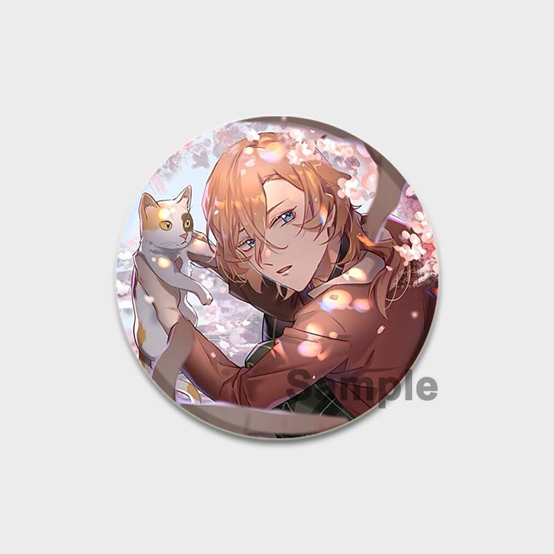 58 мм аниме булавка Bungo Stray Dogs нагрудные булавки Chuuya Ranpo Yosano акриловая брошь ручной работы из эпоксидной смолы значок ювелирный аксессуар для рубашки-сумки
