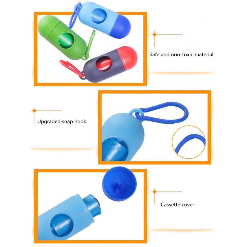 6/2/1Pcs Pet Waste Bag Dispenser For Dog Waste Bag Holder Plastic Garbage Bag Dispenser Carrier Case Dog Pet Waste Poop Bags