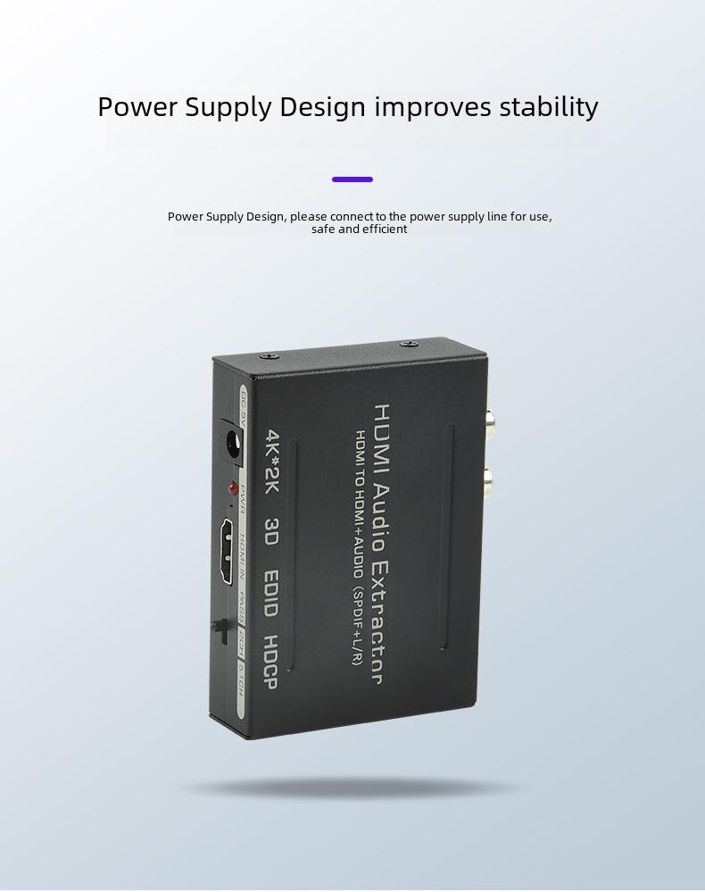 HDMI в HDMI, аудио + SPDIF + R/L преобразователь с блоком питания