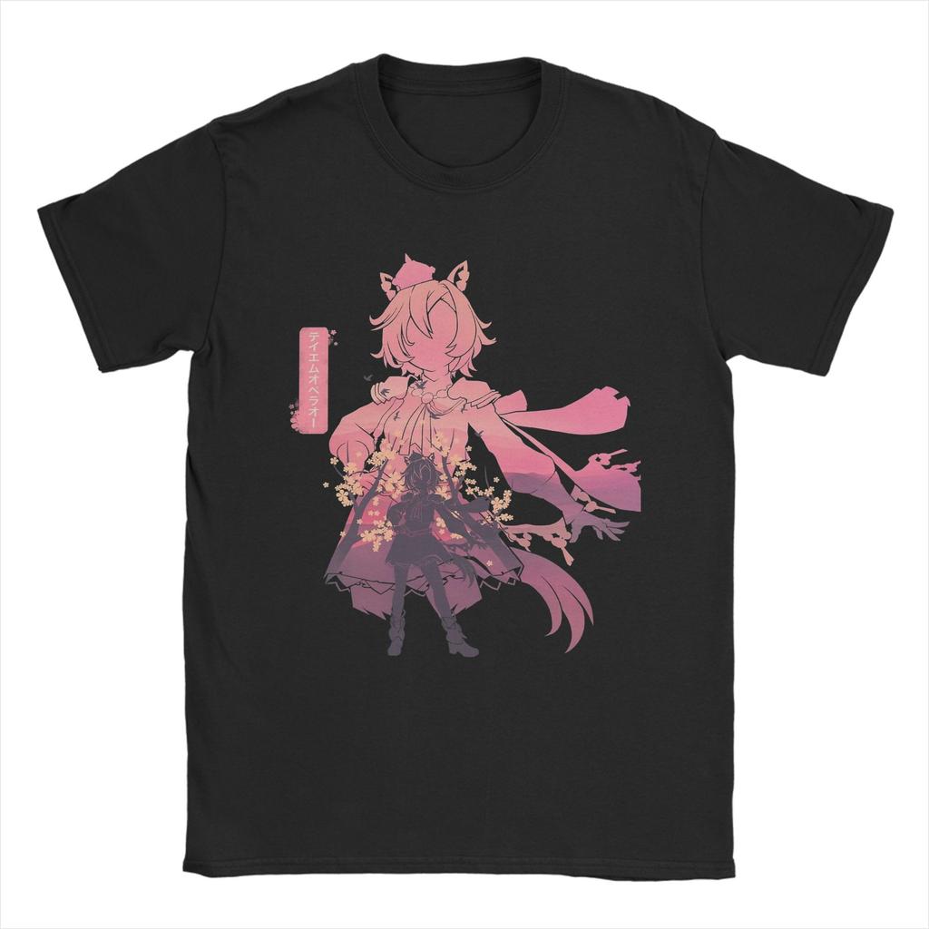 Silence Suzuka Uma Musume Аниме Футболки Унисекс Хлопок Смешные Футболки Круглый Вырез Футболка Короткий Рукав Одежда 6XL