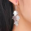 French New Style Fresh Leaf-shaped Tassel Earrings