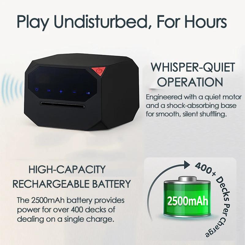 360 Degree Rotating Automatic Card Dealer Rechargeable 2500mAh Playing Cards Dealing Machine Electric Poker Dispenser Device