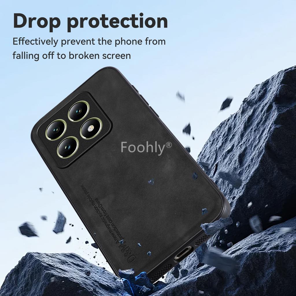 Магнитный чехол из нубука для Xiaomi 14T Pro Mi 14 5G Защитная крышка Ударопрочная задняя накладка Coque Capa Fundas