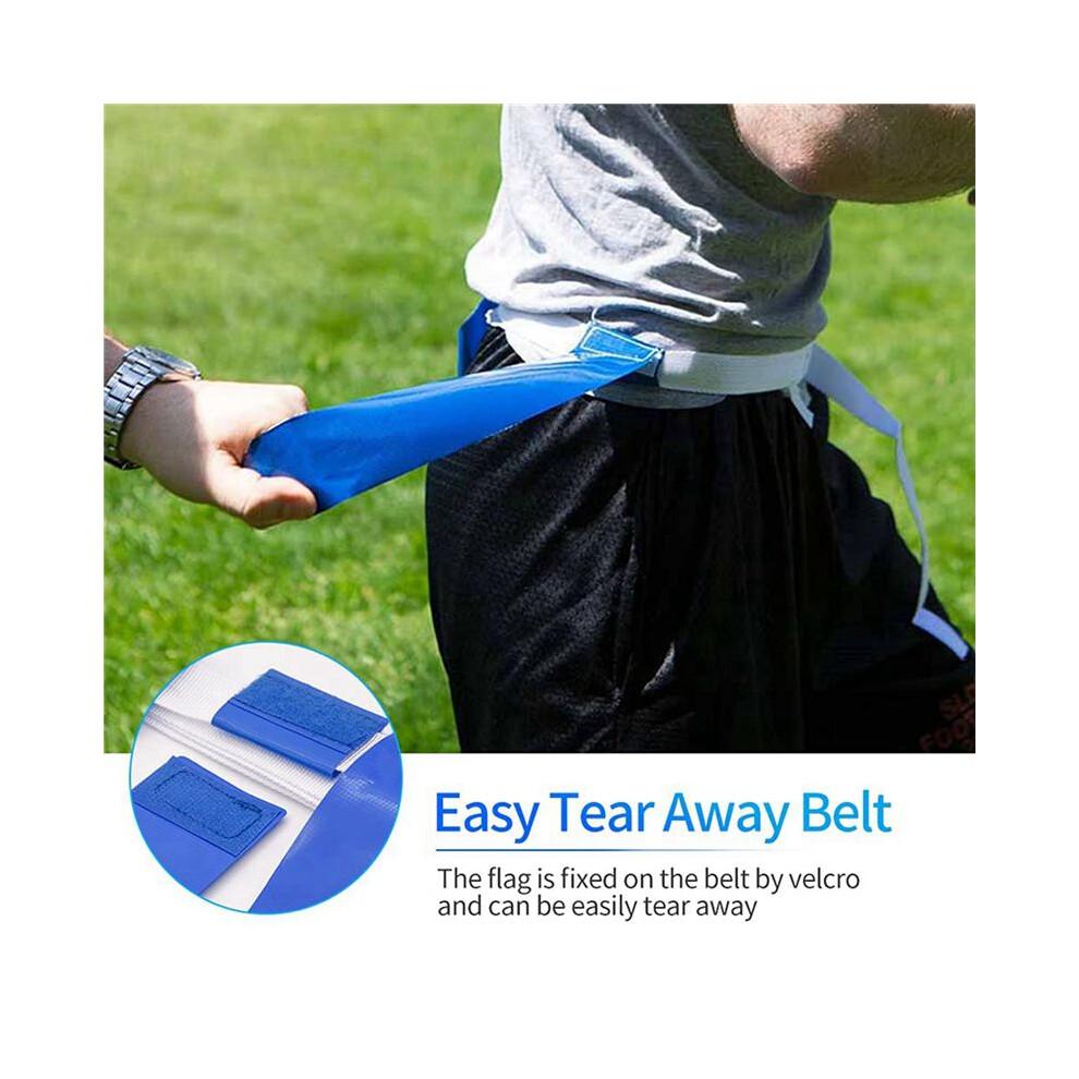 Flag Football Set,20 Player Flag Football Belts and Flags Set, Complete Indoor & Outdoor Training Set,Football Belts Kit